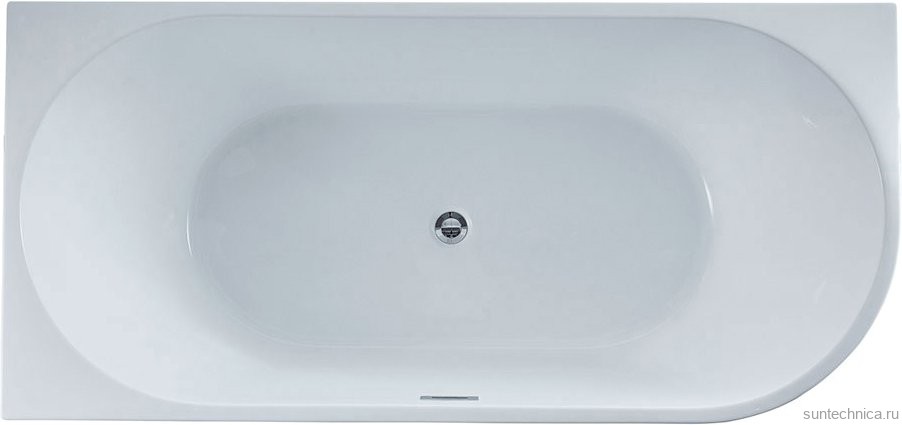 Акриловая ванна Vincea VBT-402-1700L 170x80 см, левая, пристенная, белая, асимметричная, на ножках, со сливом-переливом