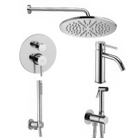 Комплект для ванной Paffoni Light KITZLIG018CR071 С ВНУТРЕННЕЙ ЧАСТЬЮ, хром
