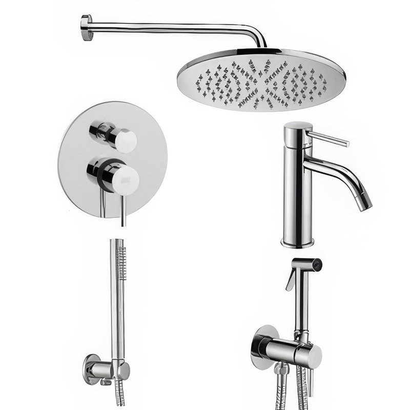 Комплект для ванной Paffoni Light KITZLIG018CR071 С ВНУТРЕННЕЙ ЧАСТЬЮ, хром