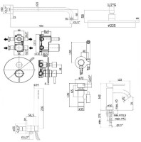 Комплект для ванной Paffoni Light KITZLIG018CR071 С ВНУТРЕННЕЙ ЧАСТЬЮ, хром