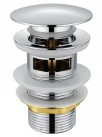Донный клапан для раковины Wonzon & Woghand WW-88SS01-CR с переливом, хром