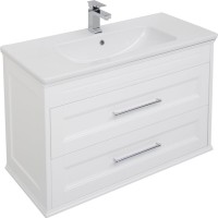 Тумба с раковиной Aquanet Бостон М 100 ручки хром