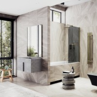 Шторка на ванну Maybahglass MGV-791-2 80x140, профиль бронза, стекло графит