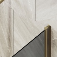Шторка на ванну Maybahglass MGV-791-2 80x140, профиль бронза, стекло графит