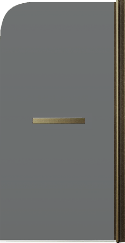 Шторка на ванну Maybahglass MGV-791-2 80x140, профиль бронза, стекло графит