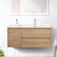 Тумба с раковиной BelBagno Kraft 100 R, 2 ящика, дверца, rovere nebrasca nature