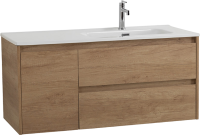 Тумба с раковиной BelBagno Kraft 100 R, 2 ящика, дверца, rovere nebrasca nature