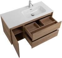 Тумба с раковиной BelBagno Kraft 100 R, 2 ящика, дверца, rovere nebrasca nature