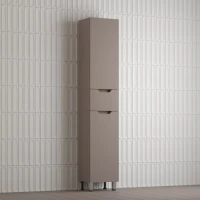 Шкаф-пенал для ванной Style Line Остин 36 напольный, тауп темный эмаль plus