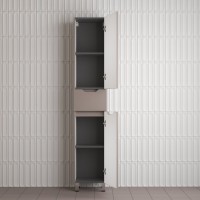 Шкаф-пенал для ванной Style Line Остин 36 напольный, тауп темный эмаль plus