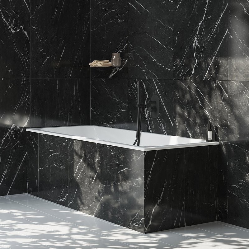 Шланговое подключение Ravak Chrome 706.21BLM с держателем для душа, матовый черный