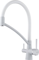 Комплект Мойка Paulmark Unter 50 PM204543-WH белая + Смеситель Siegen Si213111-431TW белый матовый с гибким изливом + Измельчитель Intenso