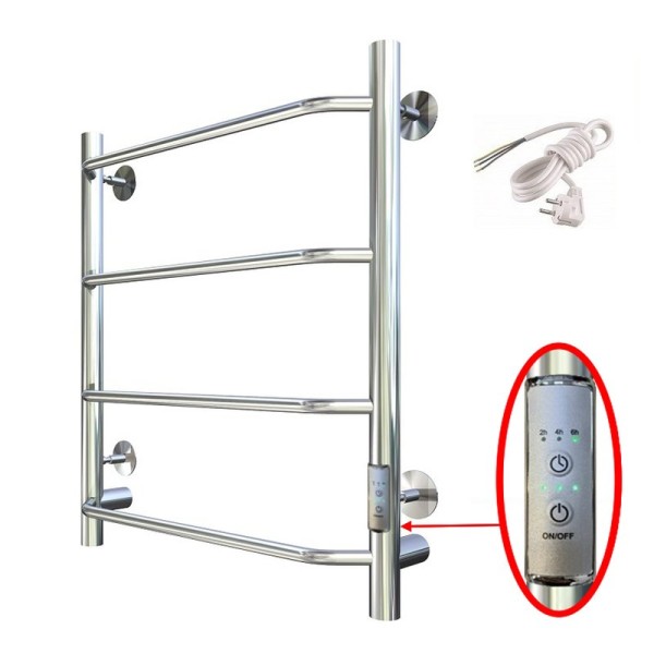 Полотенцесушитель электрический Тругор Пэк 6 60х50 с выключателем, хром