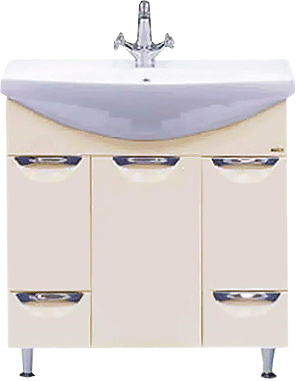 Тумба с раковиной Misty Орхидея 85 бежевая эмаль