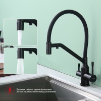 Смеситель для кухни с подключением фильтра Raglo R81.62.06, черный