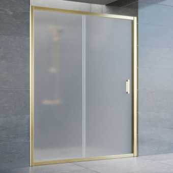 Душевая дверь в нишу Vegas Glass ZP 150 09 10 профиль золото, стекло сатин