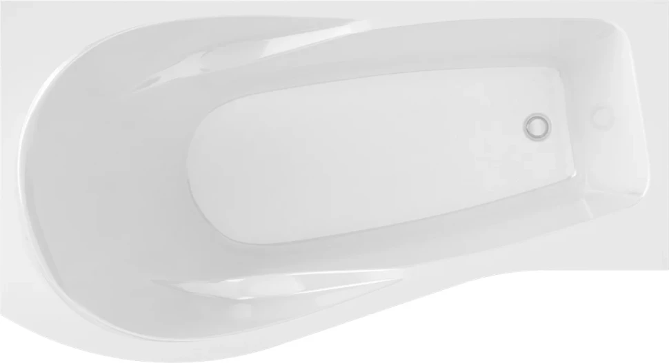 Акриловая ванна Timo Vino 1792 L 170x90 см, угловая, левая, пристенная, белая, асимметричная, с каркасом