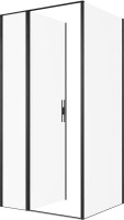 Душевой уголок Allen Brau Priority 100x90, профиль черный браш, стекло прозрачное
