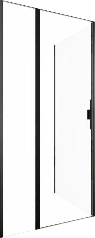 Душевой уголок Allen Brau Priority 100x90, профиль черный браш, стекло прозрачное