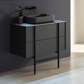 Тумба под раковину Allen Brau Reality 80 подвесная, антрацит матовый