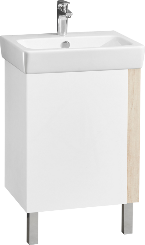 Тумба с раковиной AQUATON Кантри 55, белый/дуб верона