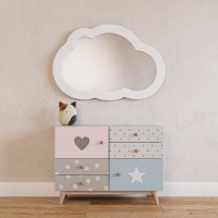 Зеркало AQUATON Каспер Облако 77x52 белое матовое