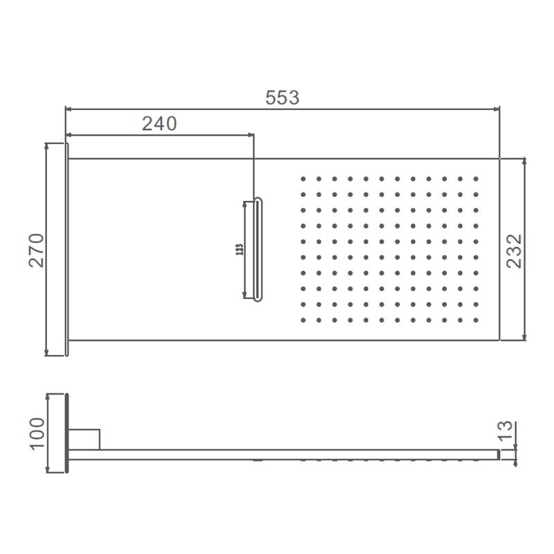 Верхний душ Raglo R452 R452.01.09 графит