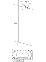 Шторка на ванну Radaway Idea PNJ II 50 Шторка на ванну Radaway Idea PNJ II 50