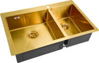 Мойка кухонная Zorg Inox PVD SZR-78-2-51 L bronze