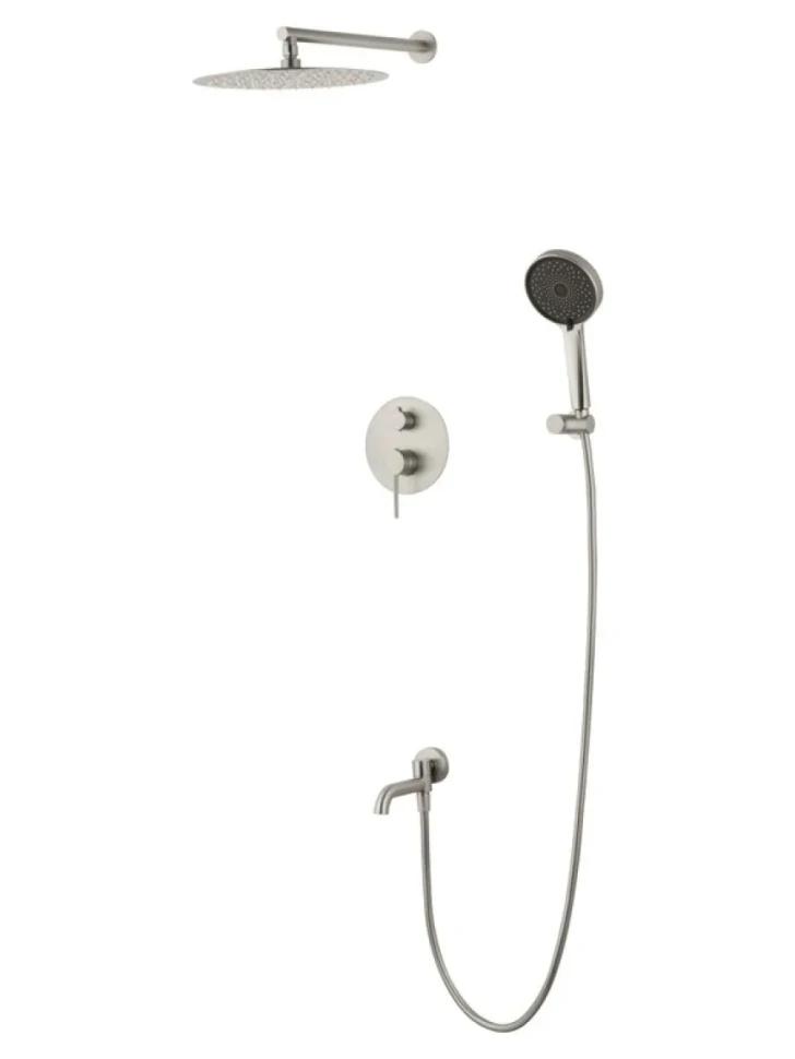 Душевой комплект Wonzon & Woghand Stick WW-88939017-BN С ВНУТРЕННЕЙ ЧАСТЬЮ, брашированный никель