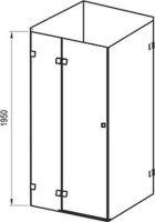 Душевой уголок Ravak Brilliant BSDPS+B SET L 80х80 Transparent, профиль хром