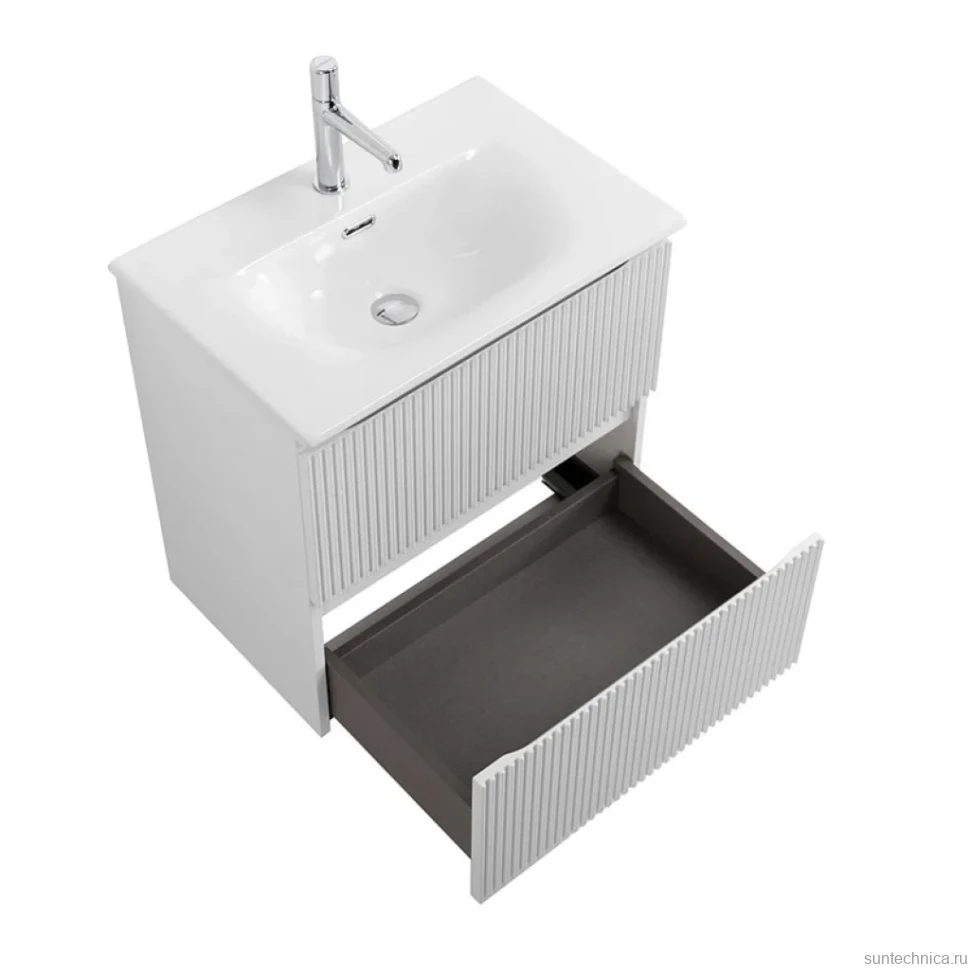 Тумба с раковиной BelBagno Uno-mini 60 подвесная, 2 ящика, bianco opaco