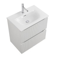 Тумба с раковиной BelBagno Uno-mini 60 подвесная, 2 ящика, bianco opaco