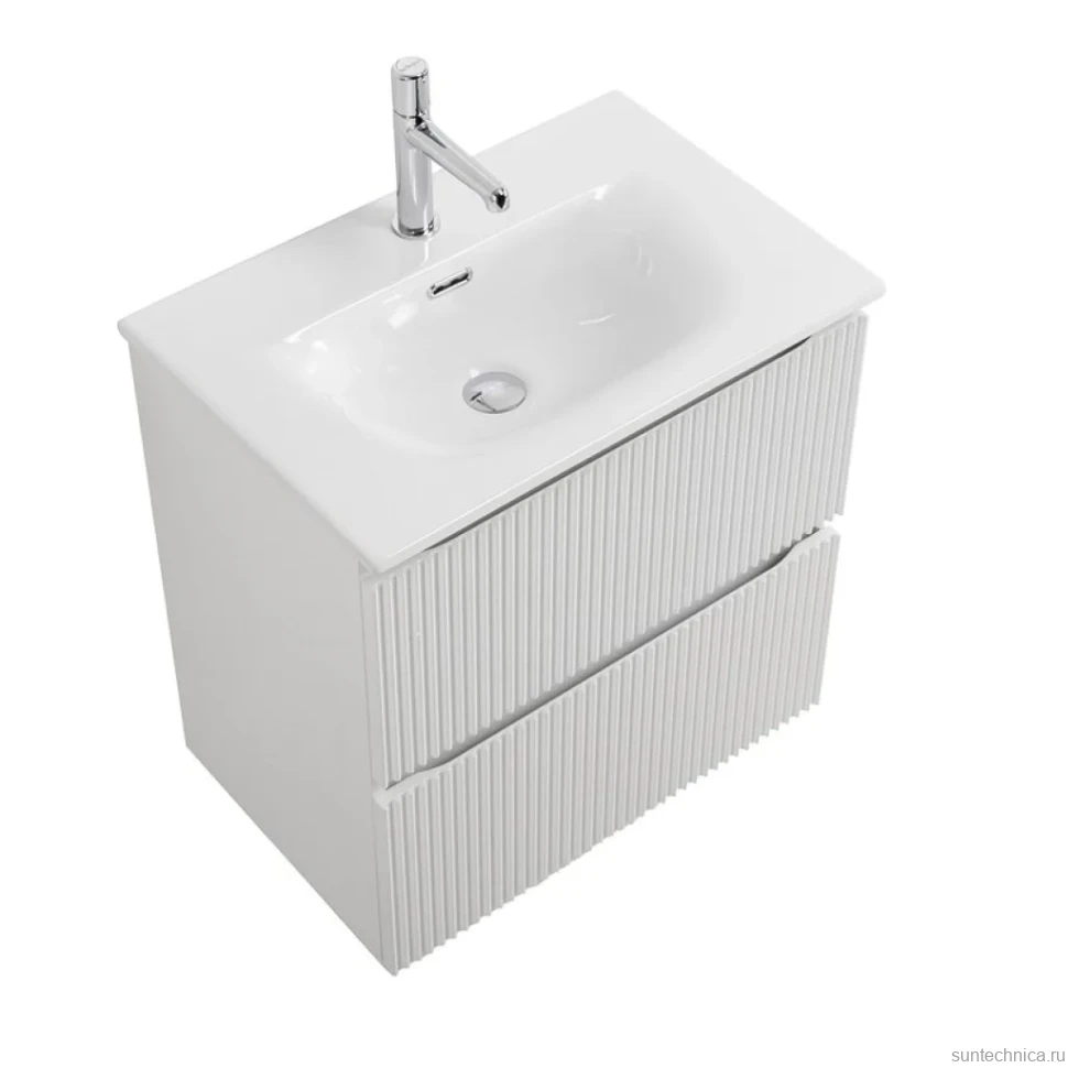 Тумба с раковиной BelBagno Uno-mini 60 подвесная, 2 ящика, bianco opaco