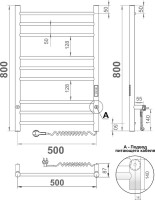 Полотенцесушитель электрический Indigo Line Trinity LСLTE80-50ABERt бежевый