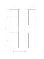 Шкаф-пенал для ванной Vigo Yuma 35 подвесной, светлое дерево