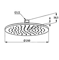 Верхний душ Kludi A-QA 64325N5-00 брашированный никель