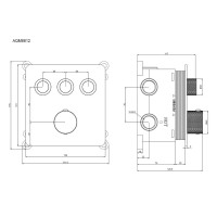Смеситель для ванны AQUAme с термостатом встраиваемый AQM8812GM