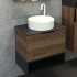 Мебель для ванной Comforty Штутгарт 60 дуб тёмно-коричневый, с раковиной Comforty 9111