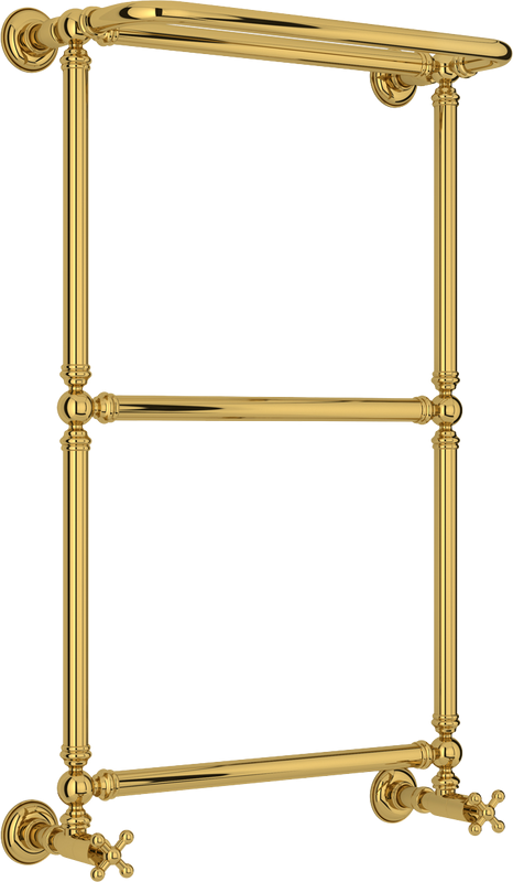 Полотенцесушитель водяной Сунержа Ренессанс 86x50, 4 секции, с полкой, золото