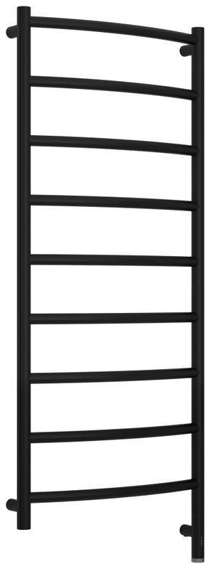 Полотенцесушитель электрический Сунержа Галант 3.1 31-6001-1250 130x55 см, подключение справа, матовый черный, лесенка
