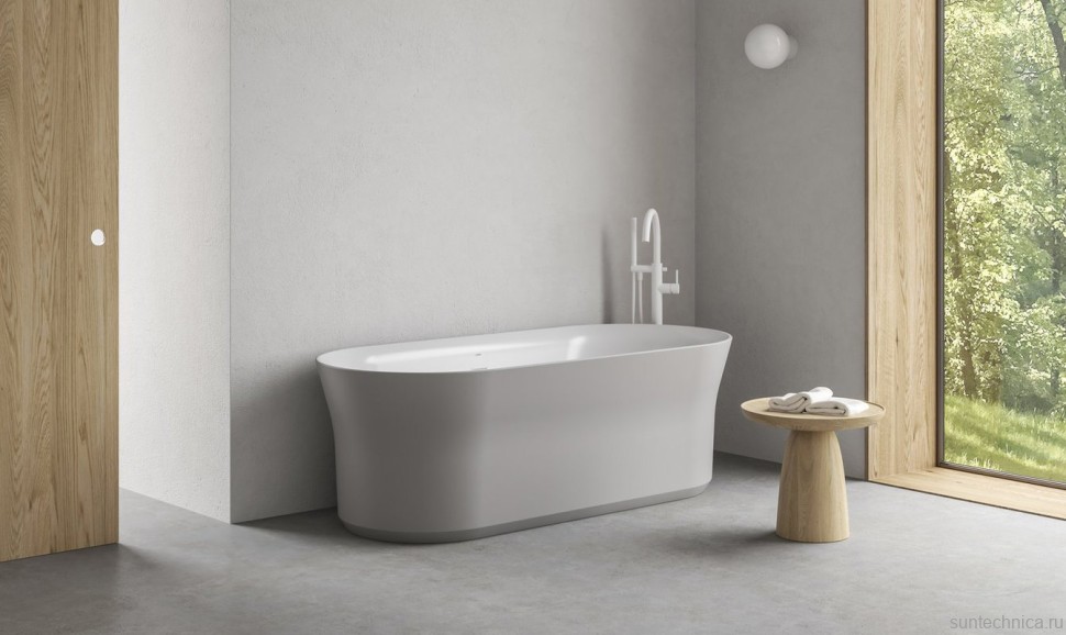 Напольный смеситель для ванны с душем Ravak Espirit ES 080.10WV белый вельвет