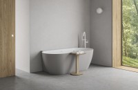 Напольный смеситель для ванны с душем Ravak Espirit ES 080.10WV белый вельвет Напольный смеситель для ванны с душем Ravak Espirit ES 080.10WV белый вельвет