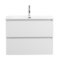 Тумба с раковиной BelBagno Uno-mini 90 подвесная, 2 ящика, bianco opaco