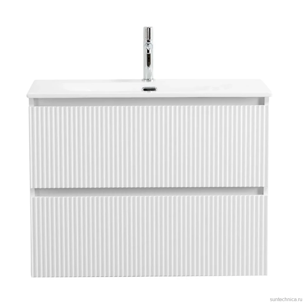 Тумба с раковиной BelBagno Uno-mini 90 подвесная, 2 ящика, bianco opaco