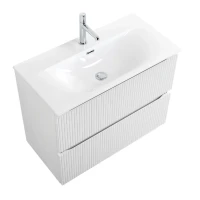 Тумба с раковиной BelBagno Uno-mini 90 подвесная, 2 ящика, bianco opaco