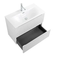 Тумба с раковиной BelBagno Uno-mini 90 подвесная, 2 ящика, bianco opaco