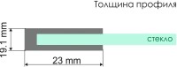 Душевая дверь в нишу Wasserkraft Elbe 74P12