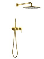 Душевой комплект Timo Saona SX-2349/20SM С ВНУТРЕННЕЙ ЧАСТЬЮ, золото шлифованное