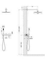 Душевой комплект Timo Saona SX-2349/20SM С ВНУТРЕННЕЙ ЧАСТЬЮ, золото шлифованное